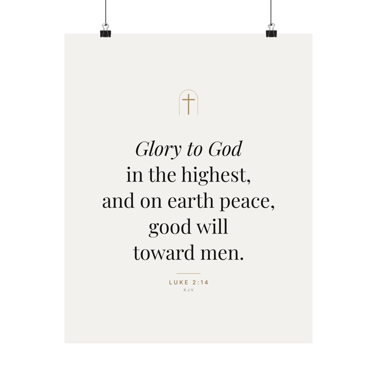 Glory to God Print – Luke 2:14 (Unframed)