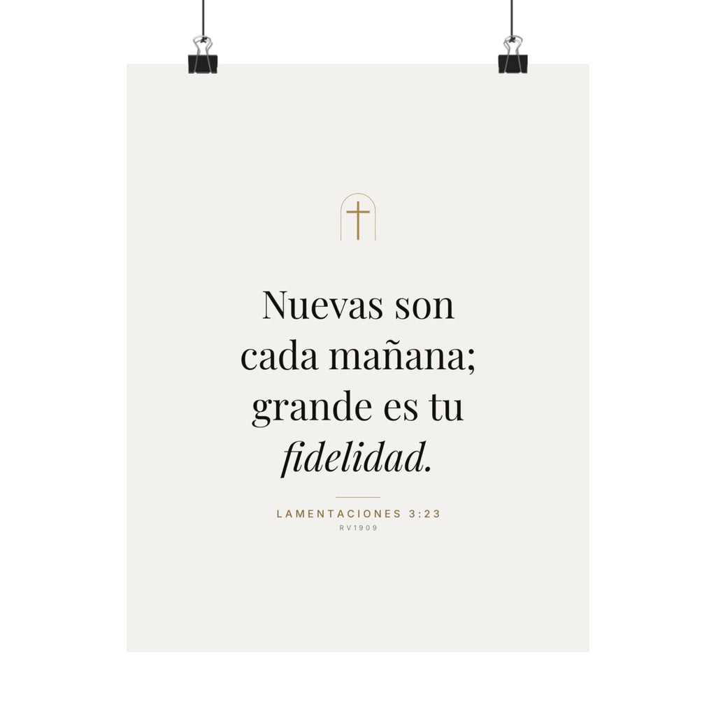 New Every Morning Print – Lamentations 3:23, Unframed (Spanish Edition)