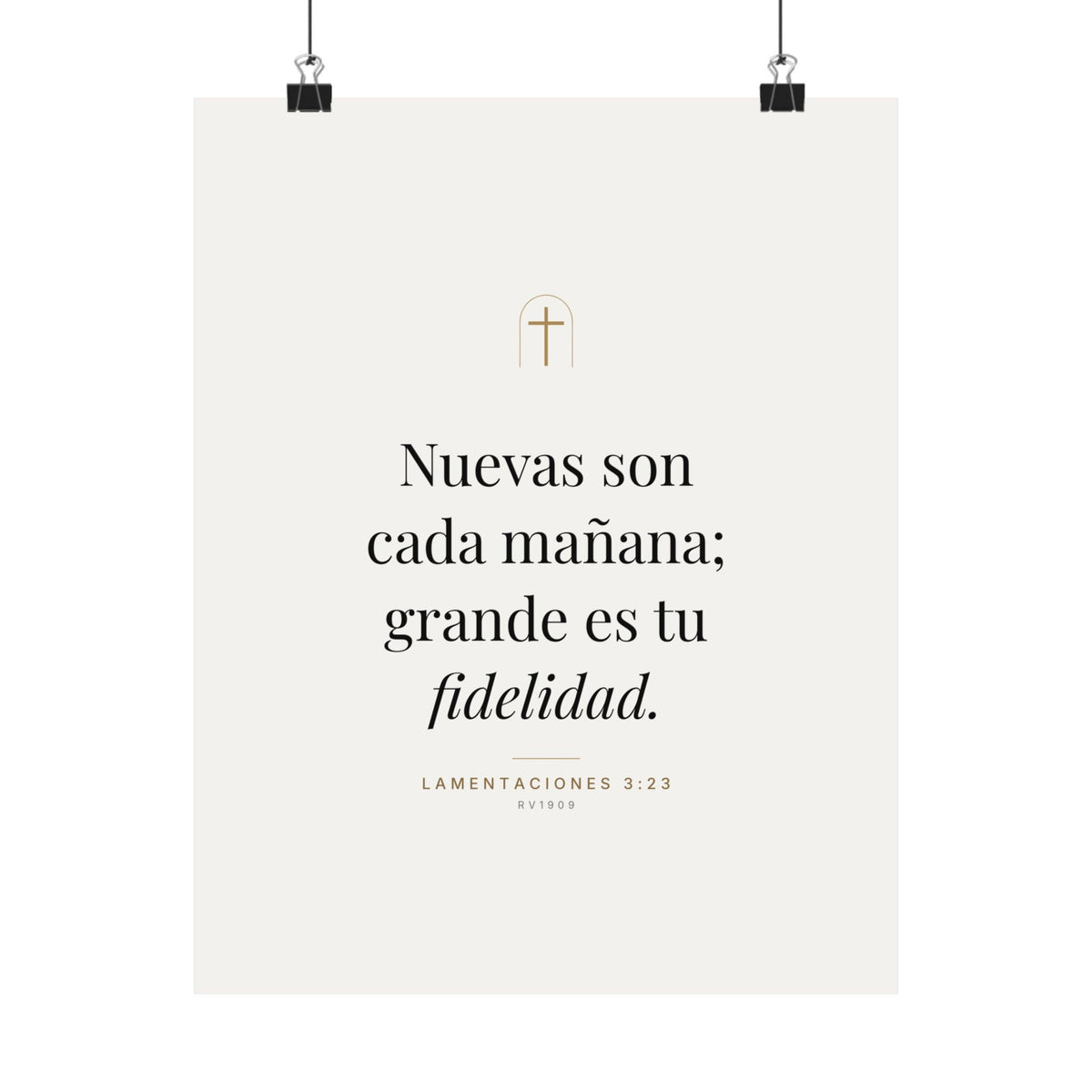New Every Morning Print – Lamentations 3:23, Unframed (Spanish Edition)