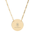 Arched Cross Circle Necklace – Psalm 46:10