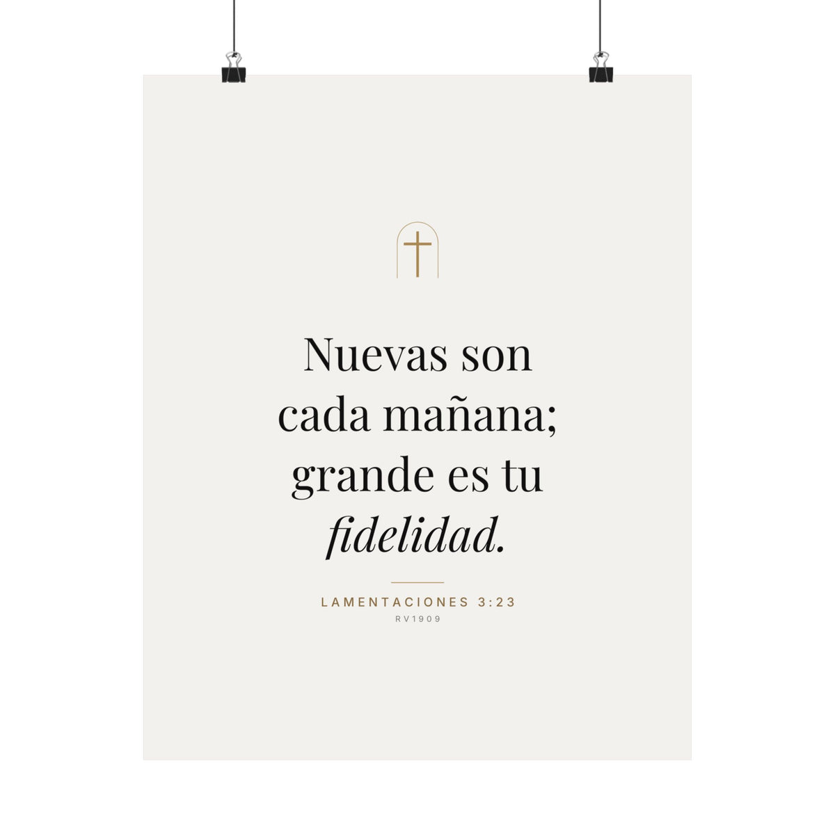 New Every Morning Print – Lamentations 3:23, Unframed (Spanish Edition)