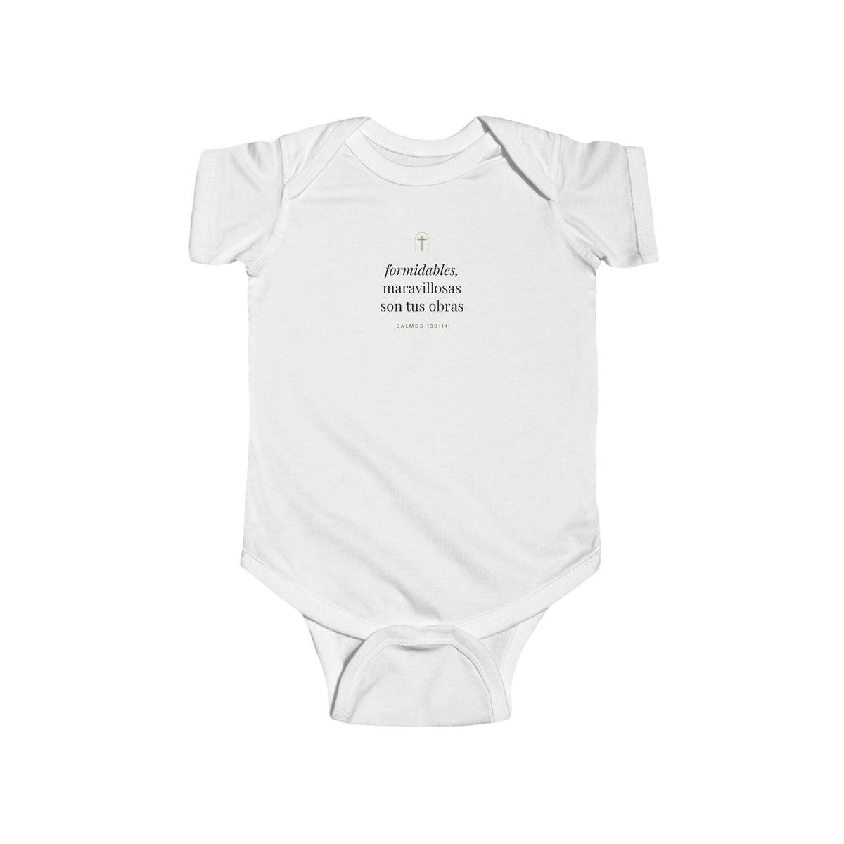 Wonderfully Made Baby Bodysuit – Psalm 139:14 (Spanish Edition)