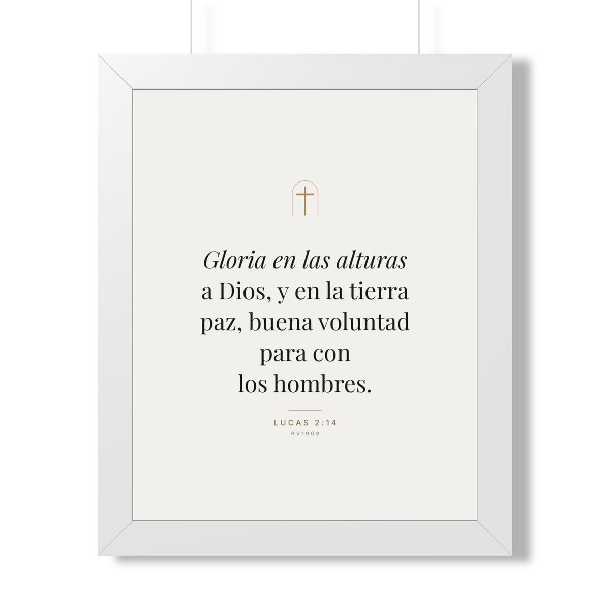 Glory to God Framed Print – Luke 2:14 (Spanish Edition)
