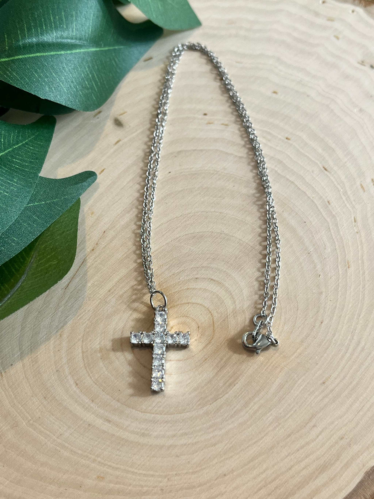 Classic Silver Cross Necklace