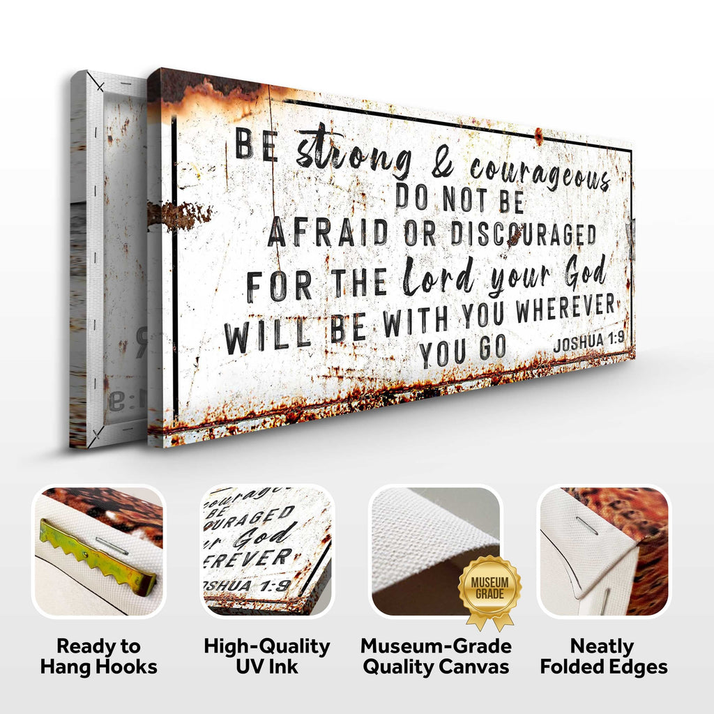 Be Strong and Courageous Canvas – Joshua 1:9