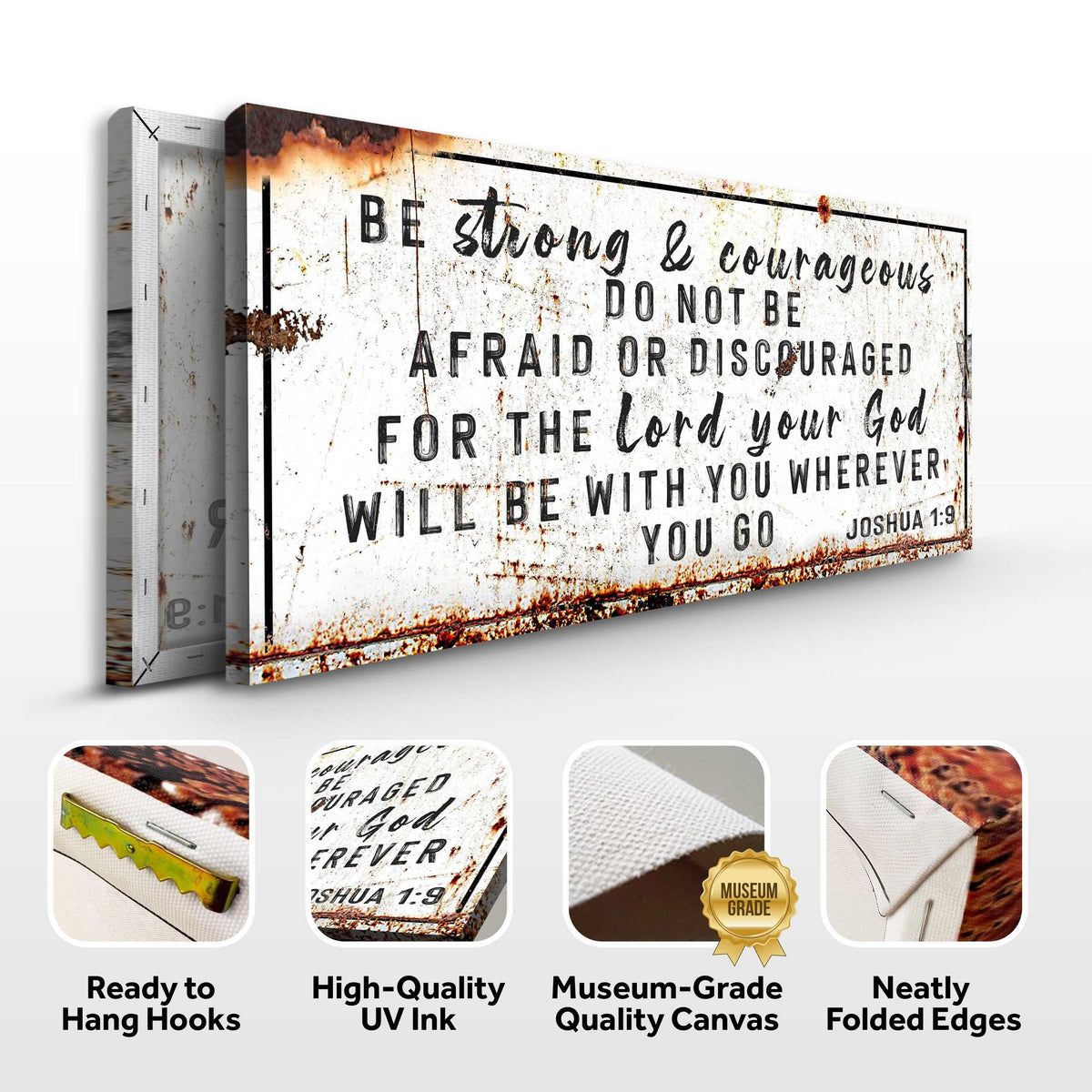 Be Strong and Courageous Canvas – Joshua 1:9