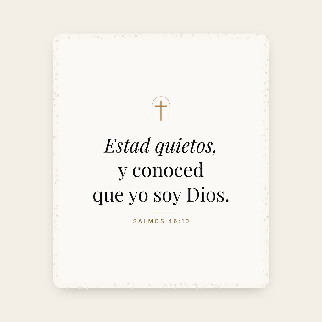 Manta sherpa Estad quietos, Salmos 46:10
