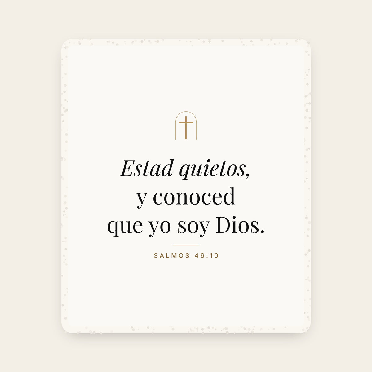 Manta sherpa Estad quietos, Salmos 46:10