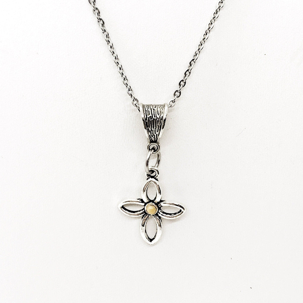 Mustard Seed Cross Necklace
