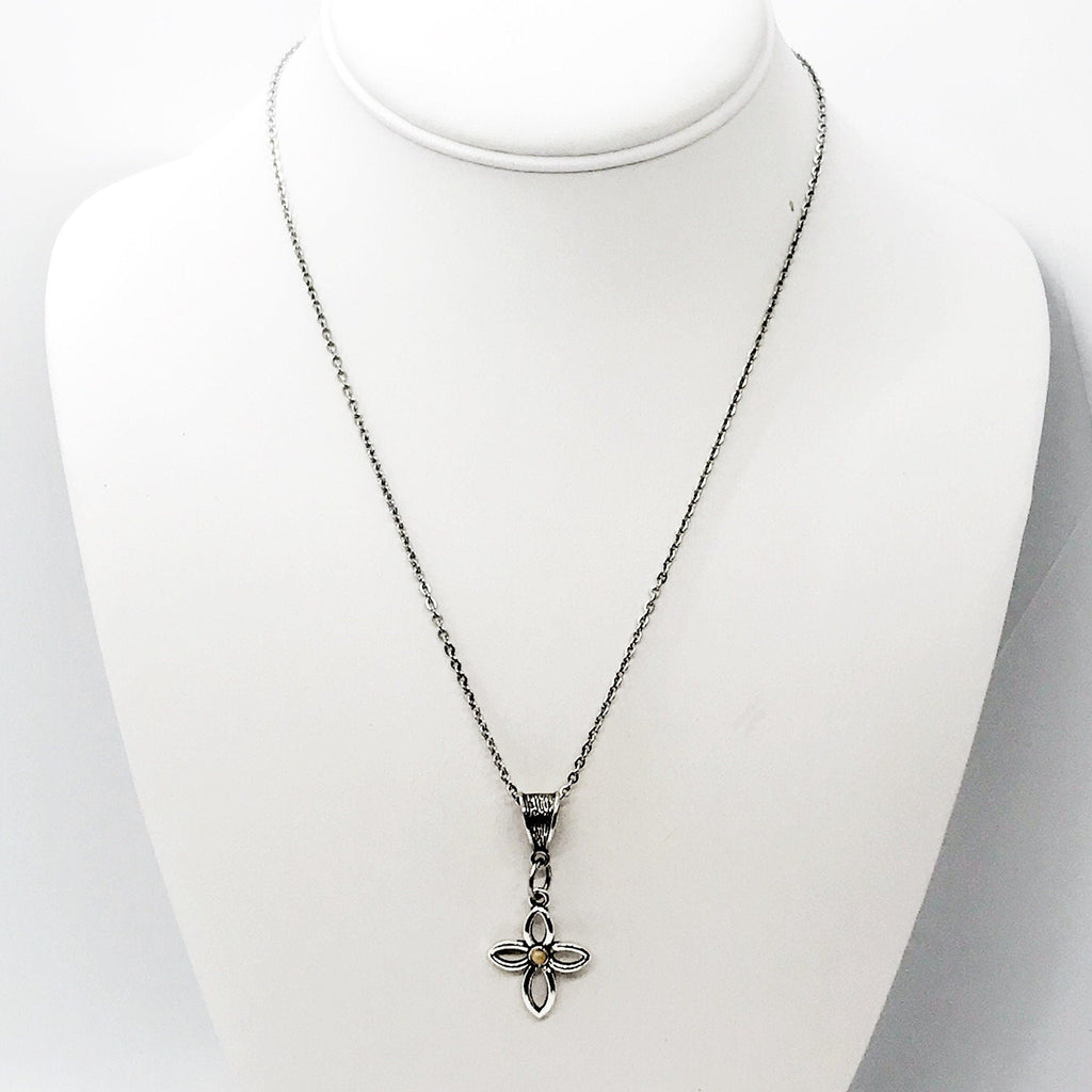 Mustard Seed Cross Necklace