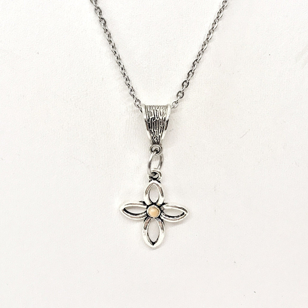 Mustard Seed Cross Necklace