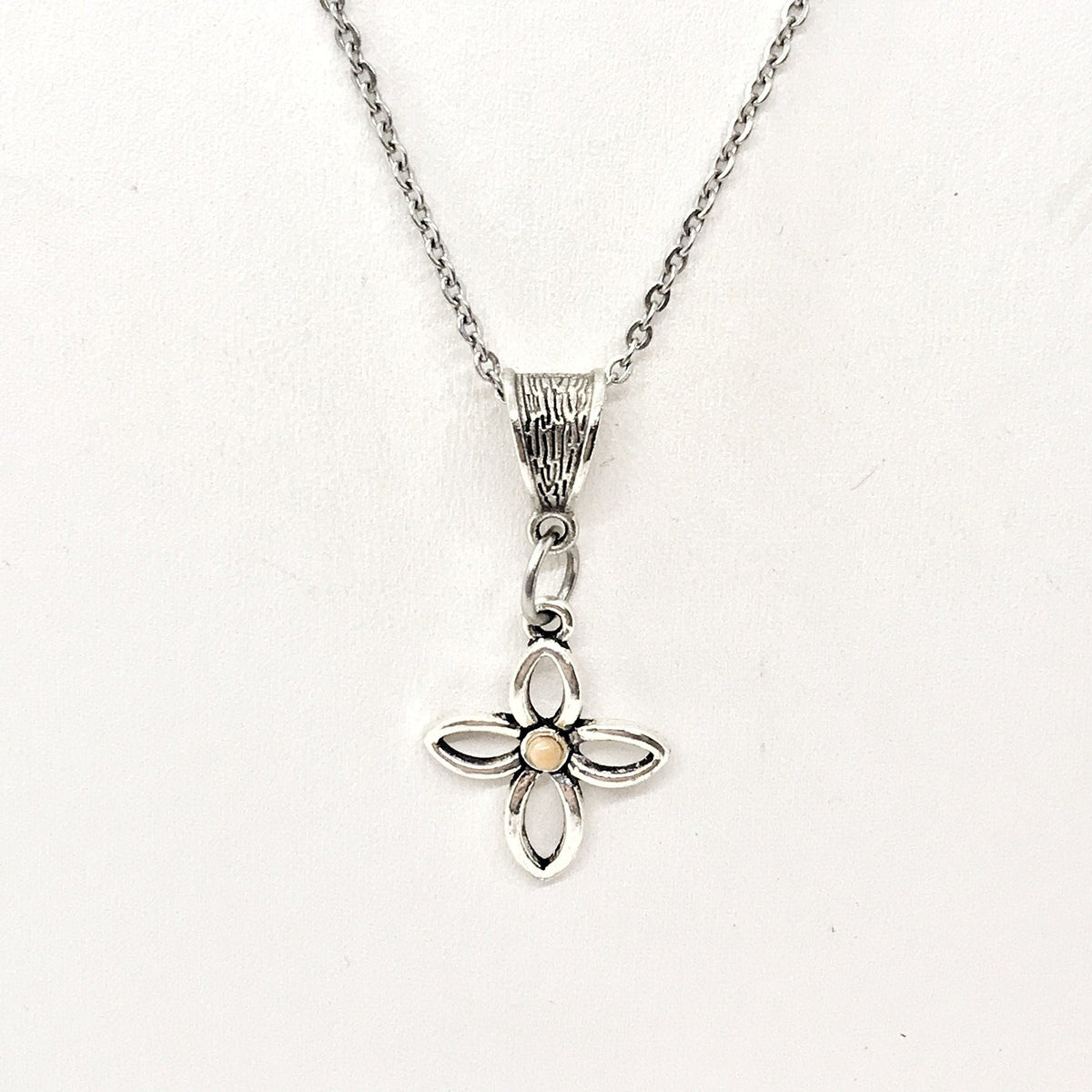 Mustard Seed Cross Necklace