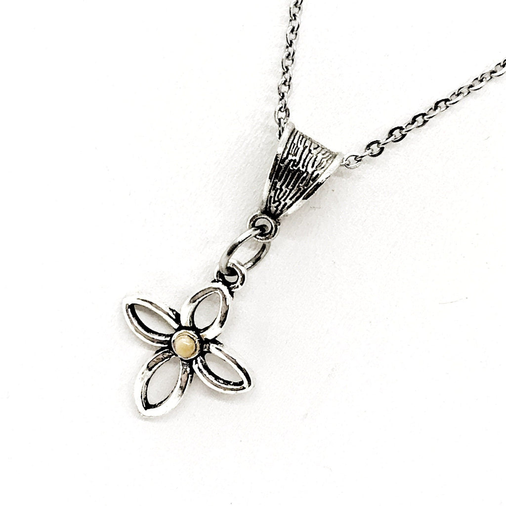 Mustard Seed Cross Necklace